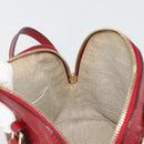 GUCCI GG Canvas Guccissima Hand Bag Leather 2way Red Gold 449654 Auth 186590A-20