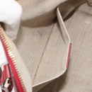 GUCCI GG Canvas Guccissima Hand Bag Leather 2way Red Gold 449654 Auth 186590A-22