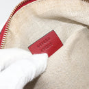 GUCCI GG Canvas Guccissima Hand Bag Leather 2way Red Gold 449654 Auth 186590A-23
