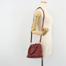 GUCCI GG Canvas Guccissima Hand Bag Leather 2way Red Gold 449654 Auth 186590A-24