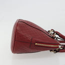 GUCCI GG Canvas Guccissima Hand Bag Leather 2way Red Gold 449654 Auth 186590A-4