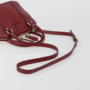 GUCCI GG Canvas Guccissima Hand Bag Leather 2way Red Gold 449654 Auth 186590A-9