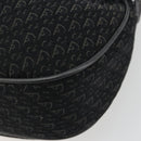 Christian Dior Trotter Canvas Shoulder Bag Black Silver Auth 186592A-14