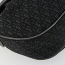 Christian Dior Trotter Canvas Shoulder Bag Black Silver Auth 186592A-15