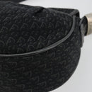 Christian Dior Trotter Canvas Shoulder Bag Black Silver Auth 186592A-16
