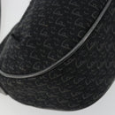 Christian Dior Trotter Canvas Shoulder Bag Black Silver Auth 186592A-17