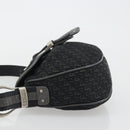 Christian Dior Trotter Canvas Shoulder Bag Black Silver Auth 186592A-4