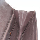 GUCCI Clutch Bag Leather Brown Gold Auth 186593-10