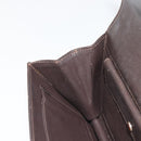 GUCCI Clutch Bag Leather Brown Gold Auth 186593-18