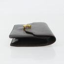 GUCCI Clutch Bag Leather Brown Gold Auth 186593-3