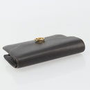 GUCCI Clutch Bag Leather Brown Gold Auth 186593-5