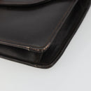 GUCCI Clutch Bag Leather Brown Gold Auth 186593-7