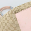 GUCCI GG Canvas Hand Bag Beige Gold 131228 Auth 186594-11