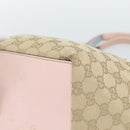 GUCCI GG Canvas Hand Bag Beige Gold 131228 Auth 186594-12