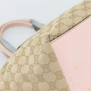 GUCCI GG Canvas Hand Bag Beige Gold 131228 Auth 186594-13