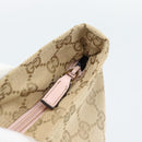 GUCCI GG Canvas Hand Bag Beige Gold 131228 Auth 186594-14