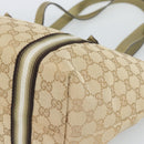 GUCCI GG Canvas Sherry Line Hand Bag Beige Gold 137396 Auth 186595-9