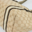 GUCCI GG Canvas Sherry Line Hand Bag Beige Gold 137396 Auth 186595-15