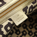 GUCCI GG Canvas Sherry Line Hand Bag Beige Gold 137396 Auth 186595-17