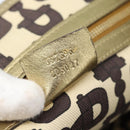 GUCCI GG Canvas Sherry Line Hand Bag Beige Gold 137396 Auth 186595-12