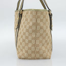 GUCCI GG Canvas Sherry Line Hand Bag Beige Gold 137396 Auth 186595-4