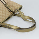 GUCCI GG Canvas Sherry Line Hand Bag Beige Gold 137396 Auth 186595-7