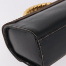 LOEWE Velazquez Hand Bag Leather Suede Black Gold Auth 186596-15
