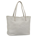 BVLGARI Tote Bag Leather Gray Gold Auth 186597-1