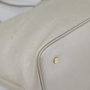 BVLGARI Tote Bag Leather Gray Gold Auth 186597-11