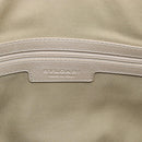 BVLGARI Tote Bag Leather Gray Gold Auth 186597-14