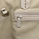 BVLGARI Tote Bag Leather Gray Gold Auth 186597-18