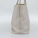 BVLGARI Tote Bag Leather Gray Gold Auth 186597-4
