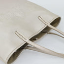 BVLGARI Tote Bag Leather Gray Gold Auth 186597-6
