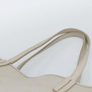 BVLGARI Tote Bag Leather Gray Gold Auth 186597-8