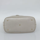 BVLGARI Tote Bag Leather Gray Gold Auth 186597-9
