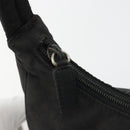 PRADA Hand Pouch Nylon Black Silver Auth 186598-10