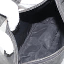 PRADA Hand Pouch Nylon Black Silver Auth 186598-11