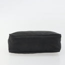 PRADA Hand Pouch Nylon Black Silver Auth 186598-5