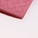 BOTTEGA VENETA INTRECCIATO Long Wallet Leather Pink Auth 186599A-15