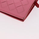 BOTTEGA VENETA INTRECCIATO Long Wallet Leather Pink Auth 186599A-16