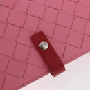BOTTEGA VENETA INTRECCIATO Long Wallet Leather Pink Auth 186599A-17