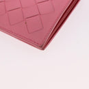 BOTTEGA VENETA INTRECCIATO Long Wallet Leather Pink Auth 186599A-14