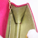 CHANEL V Stitched Chain Shoulder Bag Satin Pink Gold CC Auth 186601-20