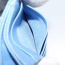 CHANEL Matelasse Coin Purse Leather Light Blue Silver CC Auth 186603-22