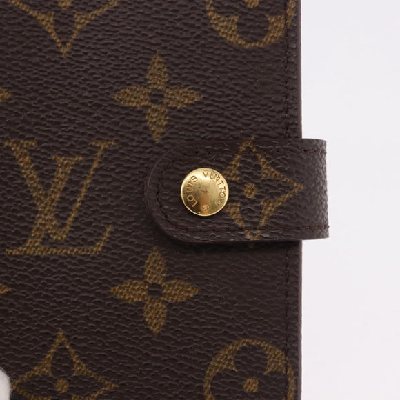 LOUIS VUITTON Monogram Agenda PM Day Planner Cover R20005 LV Auth 186606A