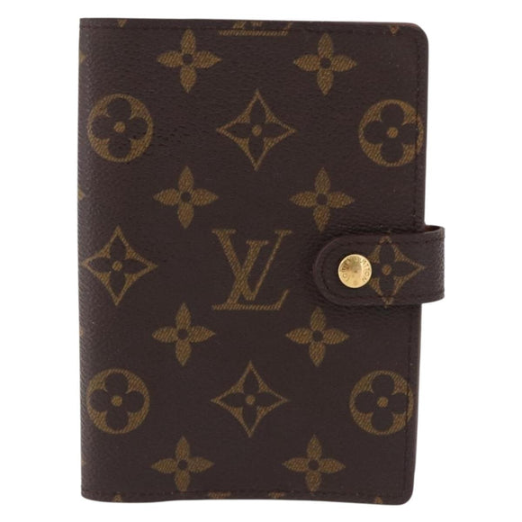LOUIS VUITTON Monogram Agenda PM Day Planner Cover R20005 LV Auth 186606A