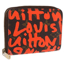 LOUIS VUITTON Monogram Graffiti Zippy Coin Purse Orange M93708 LV Auth 186607-1