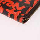 LOUIS VUITTON Monogram Graffiti Zippy Coin Purse Orange M93708 LV Auth 186607-14