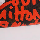 LOUIS VUITTON Monogram Graffiti Zippy Coin Purse Orange M93708 LV Auth 186607-2