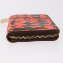 LOUIS VUITTON Monogram Graffiti Zippy Coin Purse Orange M93708 LV Auth 186607-4